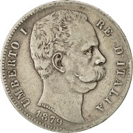 Monnaie, Italie, Umberto I, 5 Lire, 1879, Rome, TTB, Argent, KM:20 - 1878-1900 : Umberto I.