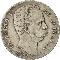 Monnaie, Italie, Umberto I, 5 Lire, 1879, Rome, TTB, Argent, KM:20 - 1878-1900 : Umberto I