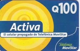 TARJETA DE GUATEMALA DE TELEFONICA MOVISTAR  DE 100 QUETZALES - Guatemala