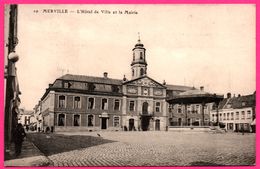 Merville - L'Hôtel De Ville Et La Mairie - Kiosque - Animée - Edit. THELLIER - Merville