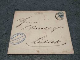 RUSSIA STATIONERY CIRCULATED COVER ST. PETERSBURG RARE CANCEL TO LUBECK GERMANY 1894 ? - Stamped Stationery
