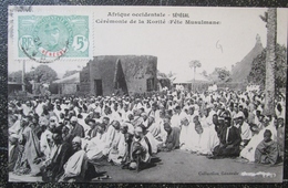 Senegal Ceremonie Korité Cpa Timbrée - Senegal