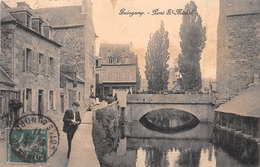 ¤¤   -   GUINGAMP   -  Pont Saint-Michel   -  Pêcheur  - Café " Vve CADIOU "    -   ¤¤ - Guingamp