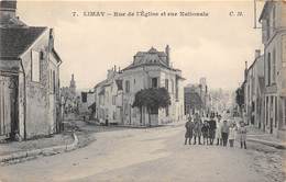 78-LIMAY- RUE DE L'EGLISE ET RUE NATIONALE - Limay