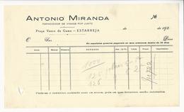 Invoice * Portugal * Estarreja * 20's * Antonio Miranda * Holed - Portugal