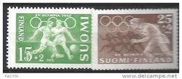 Finlande 1952 N° 388/389 Neufs ** Surtaxe Pour Jeux Olympiques De 1952 - Unused Stamps