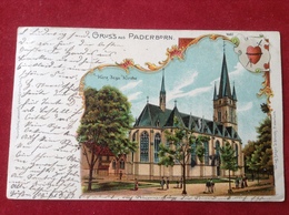 AK Paderborn Herz Jesu Kirche Coloriert 1905 - Paderborn