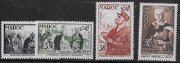 ⭐ Maroc - YT N° 335 à 338 ** - Neuf Sans Charnière - 1954 ⭐ - Unused Stamps