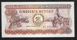 MOZAMBIQUE P125  50 METICAIS 1980 #AC    UNC. - Mozambico