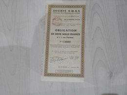 Obligation Société UMAS Arc-et-senans (25) - S - V