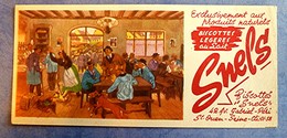 Buvard Ancien, Biscottes SNELS, St Ouen - Exclusivement Aux Produits Naturels - Maquignons Dans Café - Biscottes