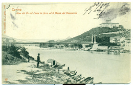 ITALIA TORINO, Riva Del Po Col Ponte Di Ferro Ed Il Monte Dei Cappuccini; Italy - Bruggen