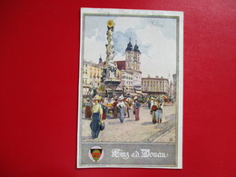 CPA ILLUSTREE ALLEMAGNE LINZ PLACE FRANCOIS JOSEPH - Linz A. Rhein