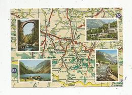 Cp , Carte Géographique, 65 , HAUTES PYRENEES , D'aprés Carte Michelin N° 85 , Vierge , Multi Vues - Landkarten