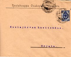 10.VIII.06 Firmabrief Von Tammerfors/Tampere Nach Urjala - Brieven En Documenten