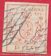 Parme N°9 15c Rouge (faux) 1857-59 O - Parma