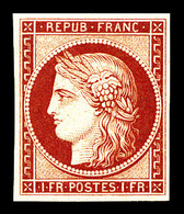 ** N°6f, 1f Carmin, Impression De 1862, Fraîcheur Postale. SUP (certificat)  Qualité: ** - 1849-1850 Ceres