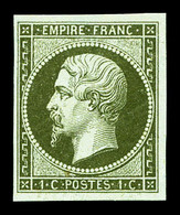 ** N°11, 1c Olive, Fraicheur Postale. TTB (certificat)  Qualité: ** - 1853-1860 Napoleone III