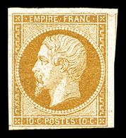 * N°13Ab, 10c Bistre Orange Type I. Frais. SUP (signé Calves/certificat)  Qualité: *  Cote: 1200 Euros - 1853-1860 Napoleone III