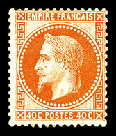 * N°31, 40c Orange. TTB (signé Brun/certificat)  Qualité: *  Cote: 1750 Euros - 1863-1870 Napoleone III Con Gli Allori