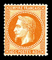 * N°31, 40c Orange. TTB (signé Calves/certificat)  Qualité: *  Cote: 1750 Euros - 1863-1870 Napoleone III Con Gli Allori