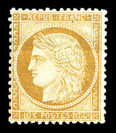 * N°36, 10c Bistre-jaune, Forte Charnière, TB (certificat)  Qualité: *  Cote: 950 Euros - 1870 Assedio Di Parigi