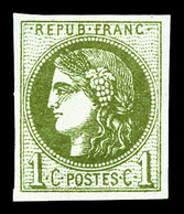 ** N°39B, 1c Olive Rep 2, Fraîcheur Postale. SUP  Qualité: ** - 1870 Emissione Di Bordeaux