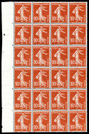 ** N°2, (cote Maury)10c Rouge Provenant De Roulette: 24 Timbres (4 Bandes De 6 Exemplaires) Avec Bdf Latéral Gauche (2ex - Francobolli In Bobina