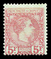 * MONACO N°10, Charles III, 5F Carmin Sur Vert, Grande Fraîcheur, RARE Et SUPERBE (signé/certificat)   Qualité: *  Cote: - Altri & Non Classificati