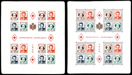 ** MONACO, Blocs Et Feuillets N°3A/B, Croix Rouge Monégasque De 1949 Les 2 Feuillets Dentelé Et Non Dentelé, TB (certifi - Blocchi