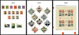 O MONACO, Lots Et Collections 1891/1981: Collection De Timbres Oblitérés Bien Fournie En 1 Volume, Poste, Préo, PA, Bloc - Collezioni & Lotti