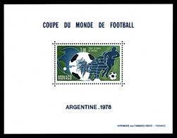 ** MONACO, Blocs Spéciaux N°10, Coupe Du Monde De Football. TB  Qualité: **  Cote: 575 Euros - Blocks & Sheetlets