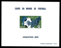 ** MONACO, Blocs Spéciaux N°10a, Coupe Du Monde De Football Non Dentelé. TB  Qualité: **  Cote: 535 Euros - Blocks & Sheetlets