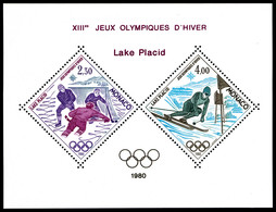 ** MONACO, Blocs Spéciaux N°12, J.O Lake Placid, TB  Qualité: **  Cote: 385 Euros - Blocks & Sheetlets