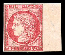 * COLONIES GENERALES N°21, 80c Rose, Bord De Feuille Latéral, SUP (certificat)  Qualité: *  Cote: 700 Euros - Aquila Imperiale