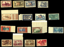 ** GRANDES SERIES COLONIALES Série Secours National, Les 32 Valeurs TB  Qualité: **  Cote: 333 Euros - 1906-08 Palmiers – Faidherbe – Ballay