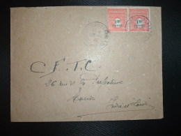 LETTRE TP ARC DE TRIOMPHE 1 50 FRANC Paire OBL;23-1 46 CHATEAU RENAULT INDRE ET LOIRE (37) - 1944-45 Triomfboog