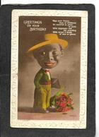 Black Heritage-Birthday Boy Winking 1931 - Antique Postcard - Sin Clasificación