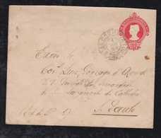 Brazil Brasil 1916 Stationery Envelope 100R CORUMBA MATTO GROSSO To ESATACAO DE SAO PAULO - Briefe U. Dokumente