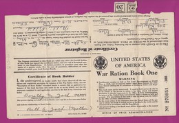 United States Of America USA - War Ration Book 1 - 1942 - Zoch Famiy - 6 Booklets / Pages - Supplies And Equipment