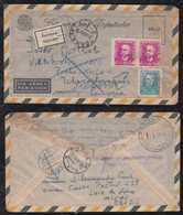 Brazil Brasil 1960 Airmail Cover JUIZ DE FORA To PRAHA Czech Republic Returned To Sender - Storia Postale