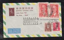 Brazil Brasil 1962 Advertising Airmail Cover HERDER SAO PAULO To BERLIN Germany - Storia Postale