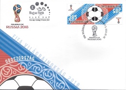 HUNGARY - 2018. FDC -  FIFA / World Soccer Championship Russia / Sport / Soccer In TETE-BECHE Pair  MNH!!!  RR!!! - 2018 – Russia