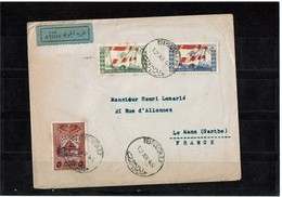LCA5 - GRAND LIBAN TIMBRE FISCAL SURCHARGE POUR L'ARMEE LIBANAISE - 5pi SUR 30p BRUN SUR LETTRE DECEMBRE 1946 - Cartas & Documentos