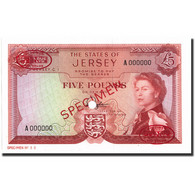 Billet, Jersey, 5 Pounds, 1963, 1963, Specimen TDLR, KM:9s2, NEUF - Jersey