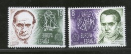 Spain 1980 EUROPA Federico Garcia Lorca Jose Ortega Y Gasset 2v MNH # 3759 - 1980