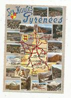 Cp , Carte Géographique, 65 , LES HAUTES PYRENEES ,multi Vues , Ed. Chambon, N° 2315 , Vierge - Cartes Géographiques