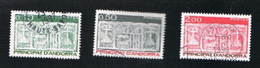 ANDORRA FRANCESE (FRENCH ANDORRA)  -  SG F335.352 - 1983  3 DIFFERENT STAMPS OF THE CURRENT SERIE   -     USED - Used Stamps