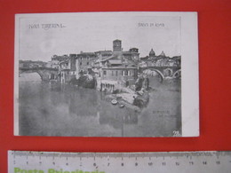 CA10 - ITALIA ROMA - VG. NO 1905 - ISOLA TIBERINA SALUTI DA ROMA PONTI BRIDGE TEVERE RIVER FIUME - Fiume Tevere