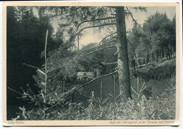 CARTOLINA ZELLA MEHLIS  IDYLL AM STERNGRUND AN DER STRASSE NACH OBERHOF THUERINGEN GERMANIA - Zella-Mehlis